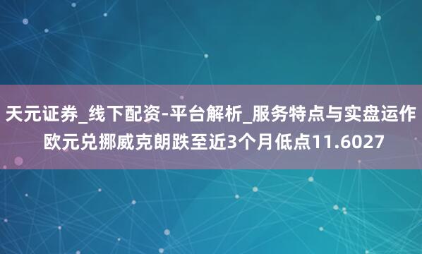 天元证券_线下配资-平台解析_服务特点与实盘运作 欧元兑挪威克朗跌至近3个月低点11.6027