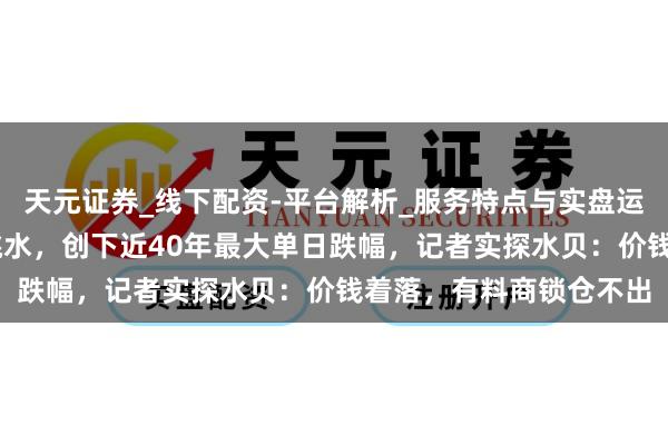 天元证券_线下配资-平台解析_服务特点与实盘运作 通宵惊魂！黄金大跳水，创下近40年最大单日跌幅，记者实探水贝：价钱着落，有料商锁仓不出